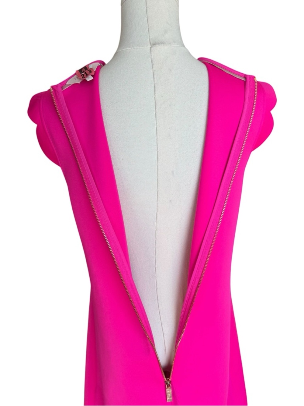 Ted Baker - Torrrii Tunic Shift Dress Hot Pink Scalloped Trim Size 2 (US 4–6) - Picture 7 of 9
